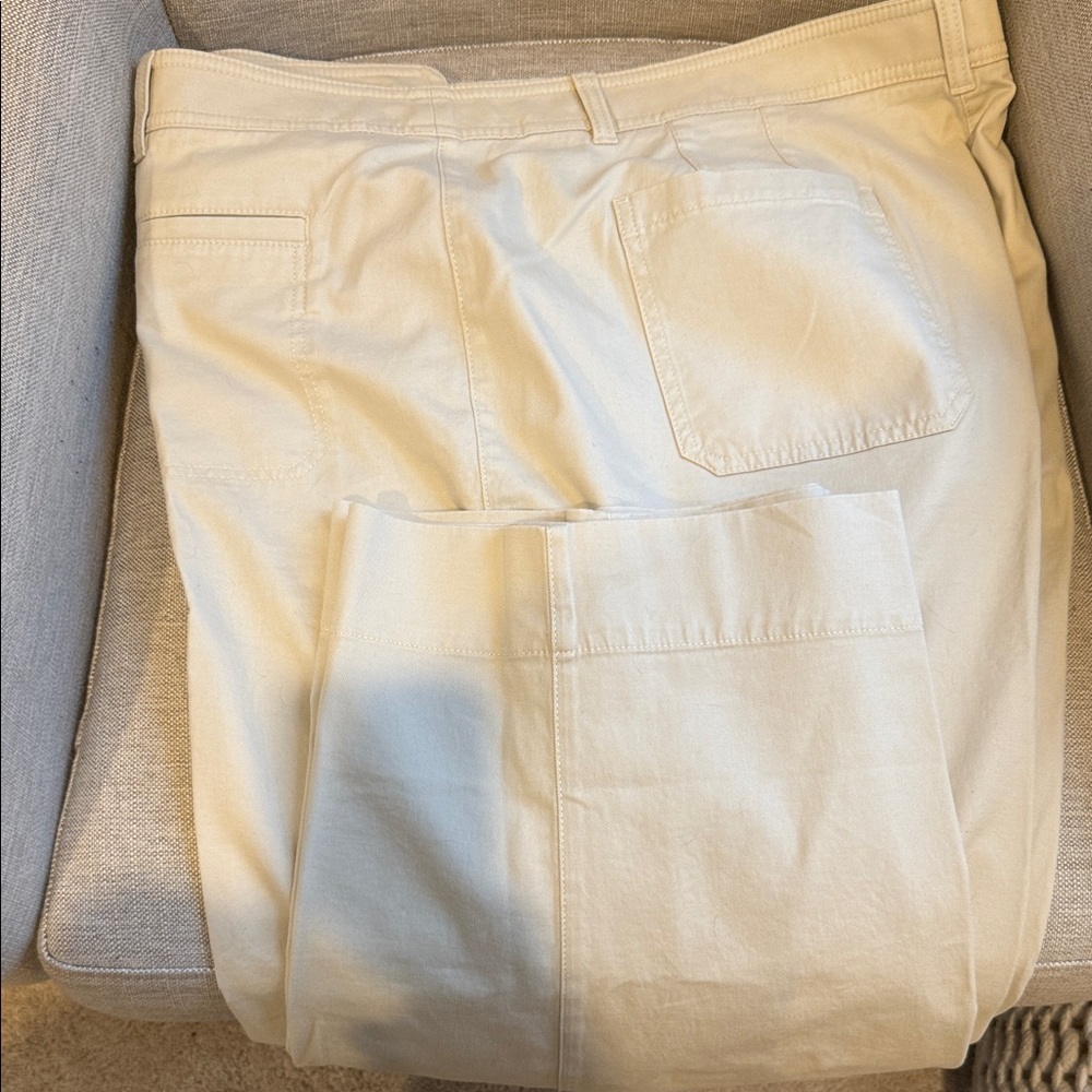 Talbots Women's Cream Wide Leg Pants